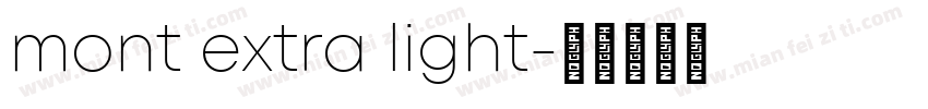 mont extra light字体转换